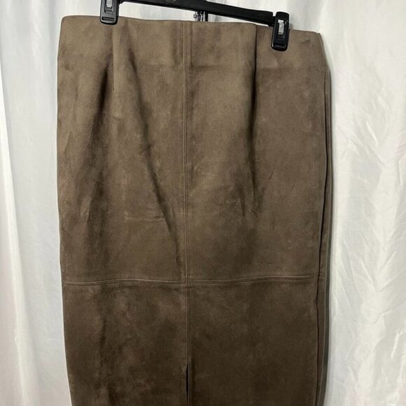 Marc New York Suede-Look Pencil Skirt – L – Brown - Picture 6 of 9